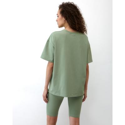 Футболка женская MINAKU OVERSIZE FIT: цвет оливковый, р-р 42