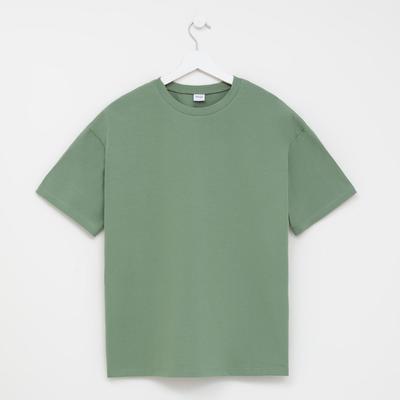 Футболка женская MINAKU OVERSIZE FIT: цвет оливковый, р-р 42