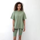 Футболка женская MINAKU REGULAR FIT: цвет оливковый, р-р 54 - фото 54720009