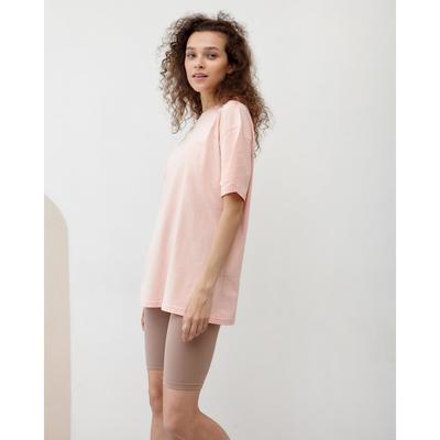 Футболка женская MINAKU OVERSIZE FIT: цвет персиковый, р-р 42