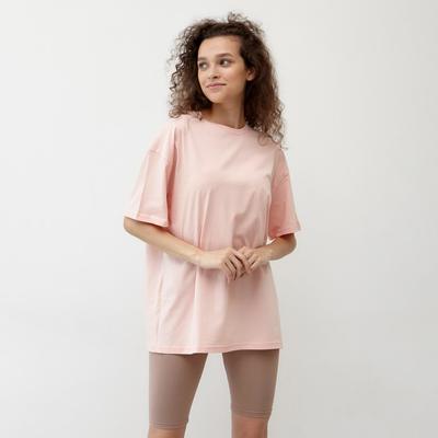 Футболка женская MINAKU OVERSIZE FIT: цвет персиковый, р-р 46