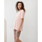 Футболка женская MINAKU OVERSIZE FIT: цвет персиковый, р-р 48 - Фото 2