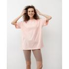 Футболка женская MINAKU OVERSIZE FIT: цвет персиковый, р-р 48 - Фото 3