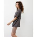 Футболка женская MINAKU OVERSIZE FIT: цвет графитовый, р-р 46 - Фото 2