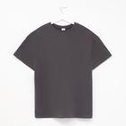 Футболка женская MINAKU OVERSIZE FIT: цвет графитовый, р-р 50 - Фото 5