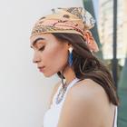 Серьги висячие «Модерн» кристаллы, цвет синий в серебре - Фото 2