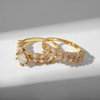 Кольцо "Сокровище" кристаллы, цвет белый в золоте, размер 18 - фото 25631397