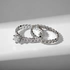 Кольцо «Сокровище» дорожка кристалликов, цвет белый в серебре, размер 16 - фото 25617540