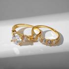 Кольцо «Сокровище» кристалл куб, цвет белый в золоте, размер 19 - фото 25617544