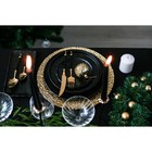 Блюдо для подачи Magistro Pietra lunare, d=21 см, фарфор, чёрное - Фото 5