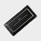 Блюдо Magistro Pietra lunare для подачи, 25×12 см, фарфор, цвет чёрный - Фото 5