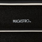 Блюдо фарфоровое для подачи Magistro Pietra lunare, 25×12 см, цвет чёрный - фото 4327433