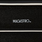 Блюдо Magistro Pietra lunare для подачи, 25×12 см, фарфор, цвет чёрный - Фото 6