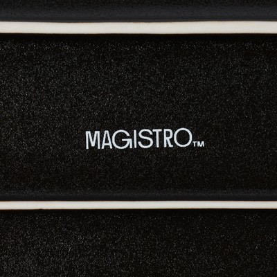 Блюдо Magistro Pietra lunare для подачи, 25×12 см, фарфор, цвет чёрный