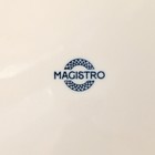 Тарелка фарфоровая десертная Magistro Ocean, d=17 см, цвет голубой - фото 4923335