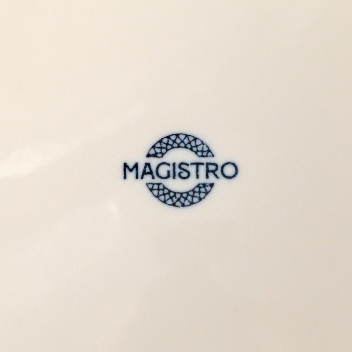 Тарелка фарфоровая десертная Magistro Ocean, d=17 см, цвет голубой - фото 1891088606