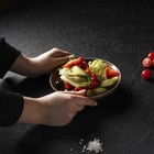 Десертная тарелка Magistro Garland, d=17 см, фарфор, коричневая - Фото 4