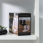 Набор аксессуаров для ванной комнаты SAVANNA «Вуду», 3 предмета (мыльница, дозатор для мыла, стакан), цвет чёрный - фото 8673105