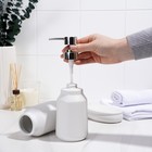 Набор аксессуаров для ванной комнаты SAVANNA «Глянец», 3 предмета (мыльница, дозатор для мыла, стакан), цвет белый - фото 8673113