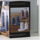 Набор аксессуаров для ванной комнаты SAVANNA «Глянец», 3 предмета (мыльница, дозатор для мыла, стакан), цвет белый - фото 8673117