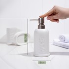 Набор аксессуаров для ванной комнаты SAVANNA «Бэкки», 3 предмета (мыльница, дозатор для мыла 400 мл, стакан), керамика, цвет белый - Фото 3