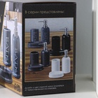 Набор аксессуаров для ванной комнаты SAVANNA «Бэкки», 3 предмета (мыльница, дозатор для мыла 400 мл, стакан), керамика, цвет белый - Фото 9