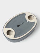 Аксессуары для ванной SAVANNA «Бэкки», 3 предмета, мыльница, дозатор для мыла 400 мл, стакан, серо-голубые - Фото 3