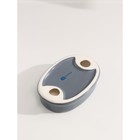 Набор аксессуаров для ванной комнаты SAVANNA «Бэкки», 3 предмета (мыльница, дозатор для мыла 400 мл, стакан), цвет серо-голубой - фото 6431851