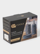 Аксессуары для ванной SAVANNA «Бэкки», 3 предмета, мыльница, дозатор для мыла 400 мл, стакан, серо-голубые - Фото 8