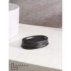Набор аксессуаров для ванной комнаты SAVANNA «Бэкки», 3 предмета (мыльница, дозатор для мыла 400 мл, стакан), цвет чёрный - фото 6431857
