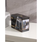 Набор аксессуаров для ванной комнаты SAVANNA «Бэкки», 3 предмета (мыльница, дозатор для мыла 400 мл, стакан), цвет чёрный - фото 6431861