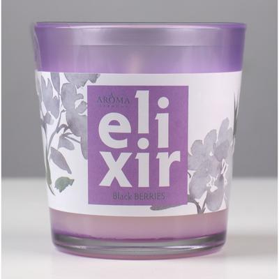 Свеча ароматическая в стакане ELIXIR "Black Berries", 140 г, лесные ягоды