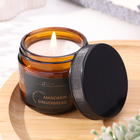 Ароматическая свеча в банке Mandarin gingerbread, соевый воск, 50 г, мандарин, пряник - Фото 1