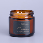 Свеча ароматическая в банке "MANDARIN GINGERBREAD",соевый воск,50 г,мандарин, пряник - Фото 3