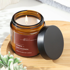 Ароматическая свеча в банке Tonka macadamia, соевый воск, 90 г, тонка и макадамия - Фото 1