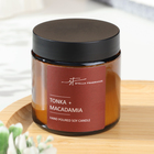 Ароматическая свеча в банке Tonka macadamia, соевый воск, 90 г, тонка и макадамия - Фото 3