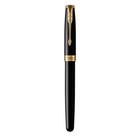 Ручка-роллер Parker Sonnet Core T530 Lacquer Black GT F 0.5 мм, корпус из нержавеющей стали, чёрные чернила (1931496) - Фото 3
