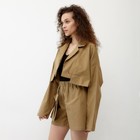 Шорты женские MINAKU: Casual Collection цвет бежевый, р-р 50 - Фото 2