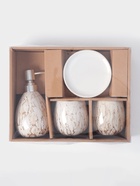 Аксессуары для ванной Pearl, 4 предмета, мыльница, дозатор для мыла 360 мл, 2 стакана, белые - Фото 8