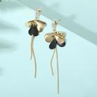 Серьги «Модерн» волшебство, цвет чёрный в золоте  (артикул 7050411)  большой выбор товаров оптом и в розницу по низким ценам с доставкой