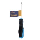 Отвертка крестовая ТУНДРА, CrV, хром, магнит, двухкомпонентная рукоятка, PH0×75 мм - Фото 4