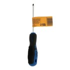 Отвертка шлицевая ТУНДРА, CrV, хром, магнит, двухкомпонентная рукоятка, SL3×75 мм - Фото 5