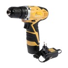 Шуруповерт ТУНДРА, патрон БЗ до 10 мм, подсветка, Li-ion 1300 mAh=12V, 550 об/мин, 18 Н*м - Фото 6