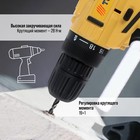 Шуруповерт ТУНДРА, патрон БЗ до 10 мм, LED, Li-ion 1300 mAh=20V, 350/1250 об/мин, 28 Н*м - Фото 5