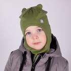 Шапка-шлем детский, цвет хаки, размер 46-50 - фото 9292983