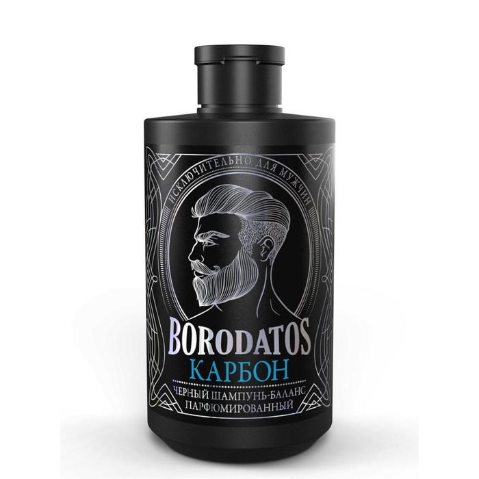 Черный шампунь-баланс парфюмированный Borodatos "Карбон", 400 мл - Фото 1