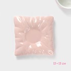 Чайная пара керамическая с ложкой «Зефирка», 2 предмета: чашка 250 мл, блюдце d=13 см, цвет розовый - Фото 7