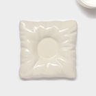 Чайная пара «Зефирка», 3 предмета: чашка 250 мл, блюдце d=13.7 см, ложка, керамика, бежевая - Фото 6