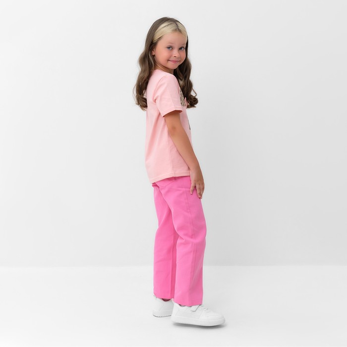 Футболка детская "Minnie" Минни Маус, рост 110-116, розовый - фото 1907255634