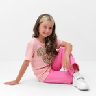 Футболка детская Minnie «Минни Маус», рост 122-128 см, розовая 6485660 - фото 16847236